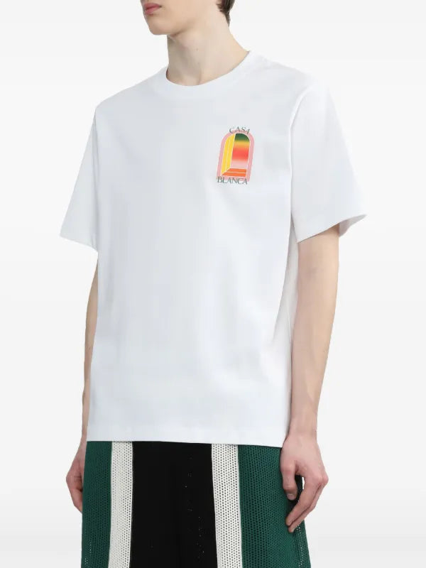 Casablanca - T-shirt Tennis Club Icon Blanc