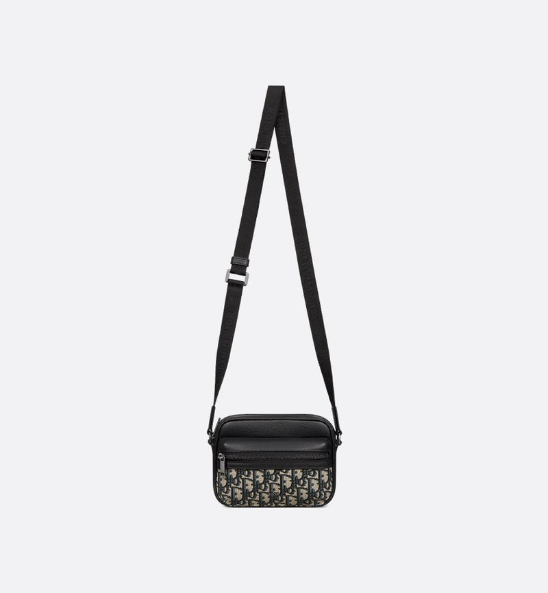 Mini sac Messenger zippé Rider 2.0 Noir et Beige
