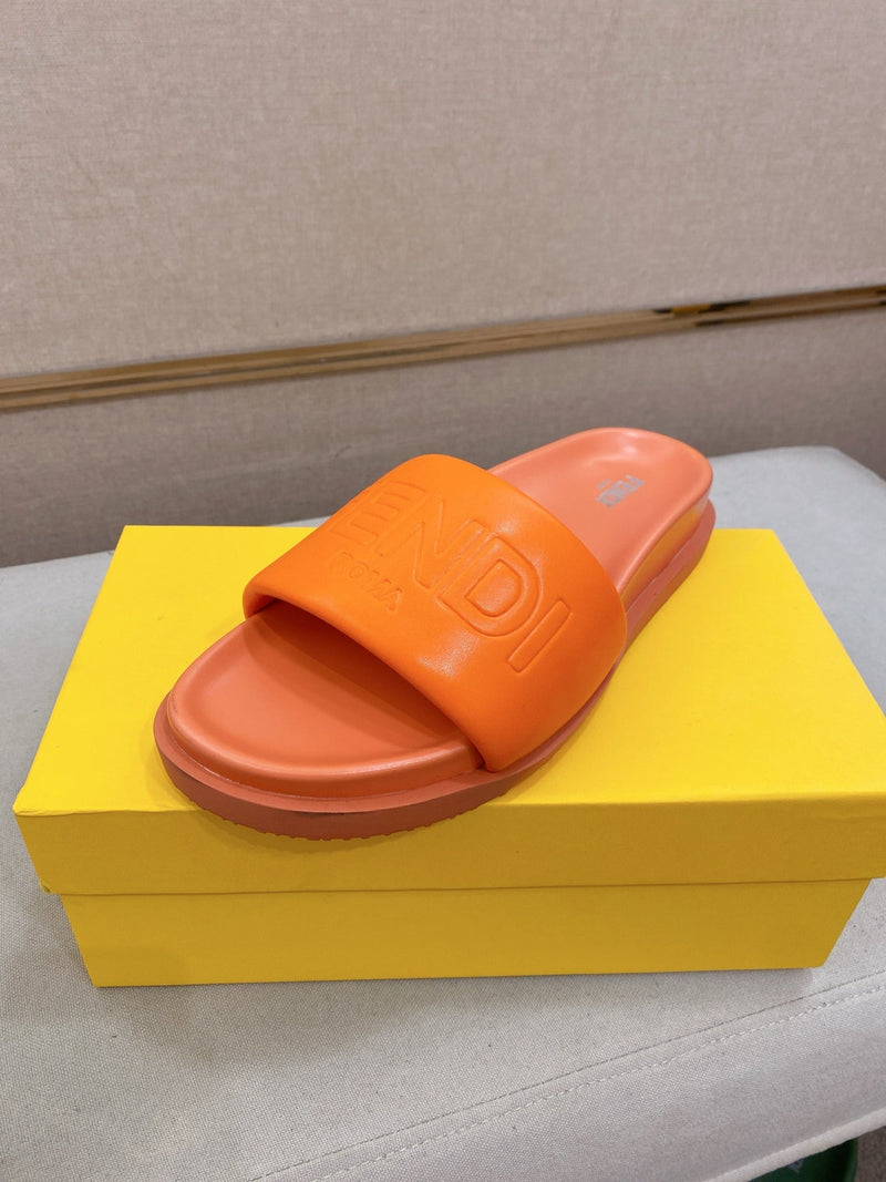 Fendi - Claquettes Fendi Roma Classique Orange