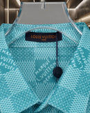 Louis Vuitton - Chemise manches longues motif damier LV Turquoise