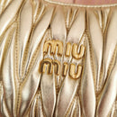 Miumiu - Wander matelassé nappa leather hobo Gold