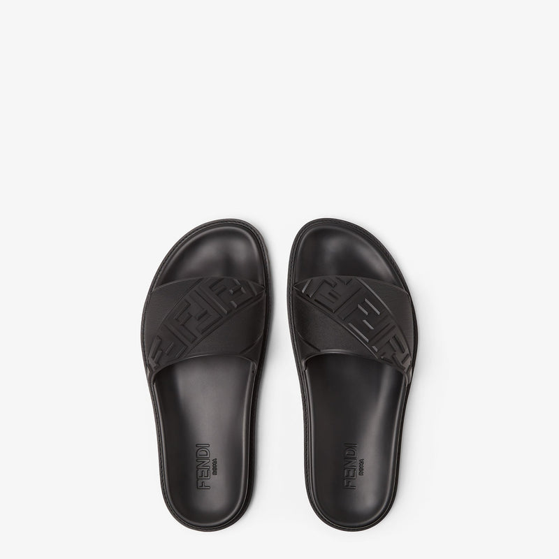 Fendi - Sandales Semelle Fussbett en caoutchouc Noir