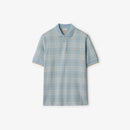 Burberry - Polo en coton Check Fog