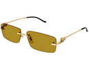 Cartier - Lunettes solaires Panthère Monture Or Verres Jaune