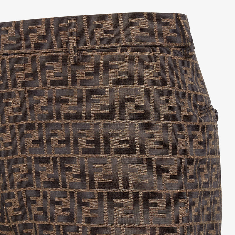 Fendi - Bermuda en tissu FF Marron