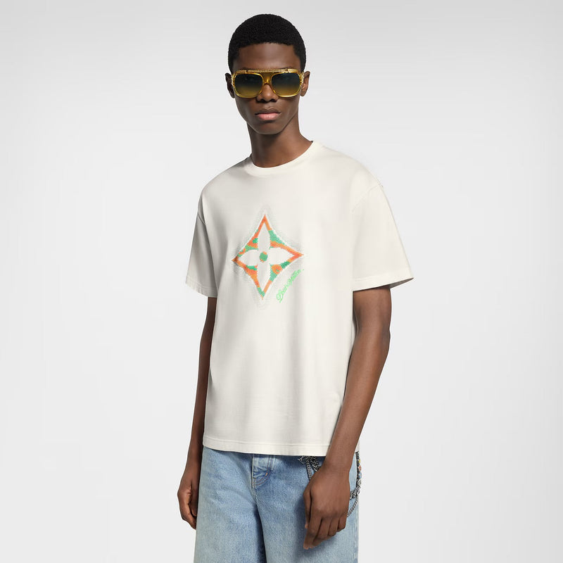 Louis Vuitton - Tee-shirt à imprimé fleur de Monogram 3D dégradé
