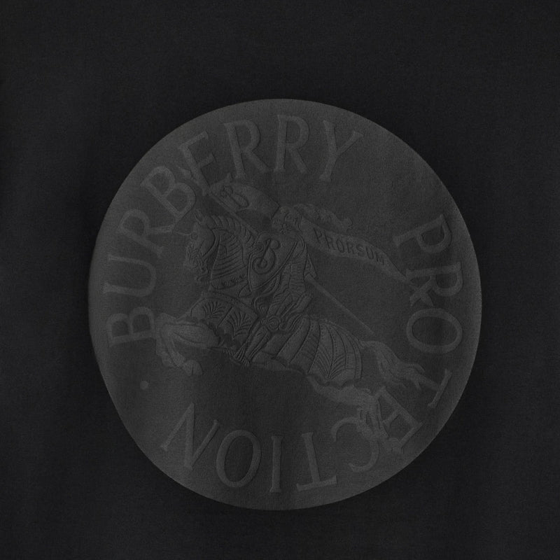 Burberry - T-shirt en coton avec badge EKD Noir