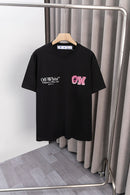 OFF-WHITE - T-shirt avec logo OW Noir et Rose
