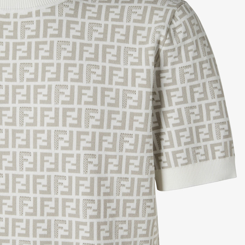 Fendi - T-shirt en tissu FF Blanc
