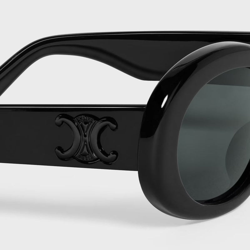 Celine - Lunettes De Soleil Triomphe métal 01 Noir / Noir