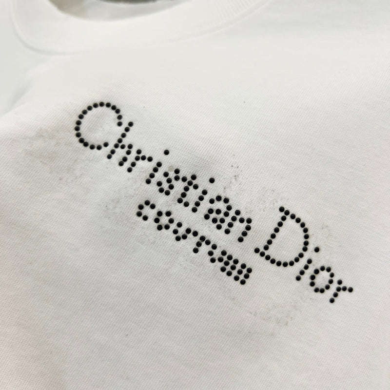 Dior - T-shirt en coton Dior Signature Blanc
