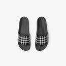 Burberry - Claquettes Check Noir/Calico