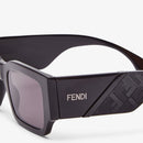 Fendi - Lunettes De Soleil Fendi Diagonal en acétate Noir