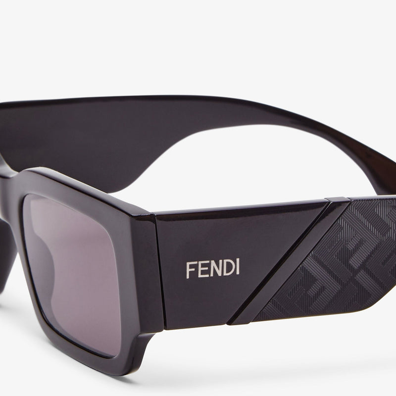 Fendi - Lunettes De Soleil Fendi Diagonal en acétate Noir