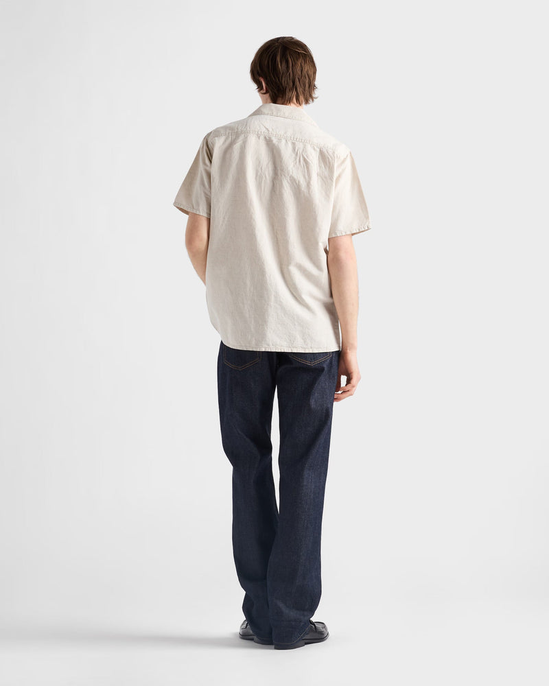 Prada - Chemise à manches courtes en chambray Naturel
