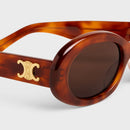 Celine - Lunettes De Soleil Triomphe 01 en Acétate Jaune Havana