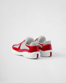 Baskets Prada America’s Cup en tissu Bike rouge