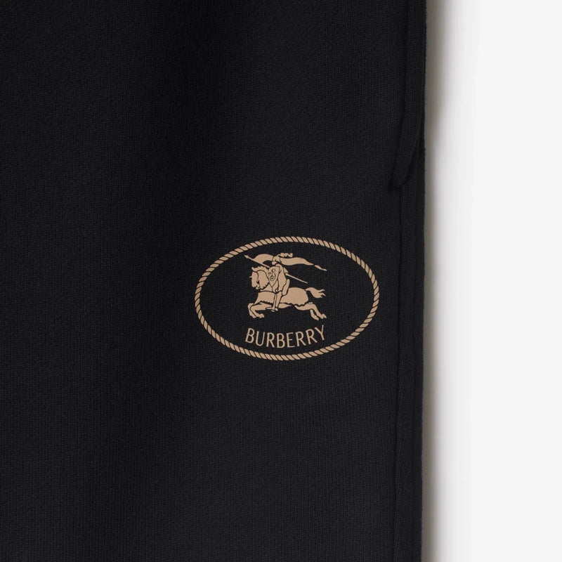 Burberry - Short en coton Knight Noir