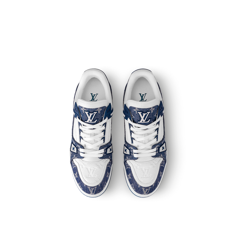 Sneaker LV Denim Blanc Bleu Denim