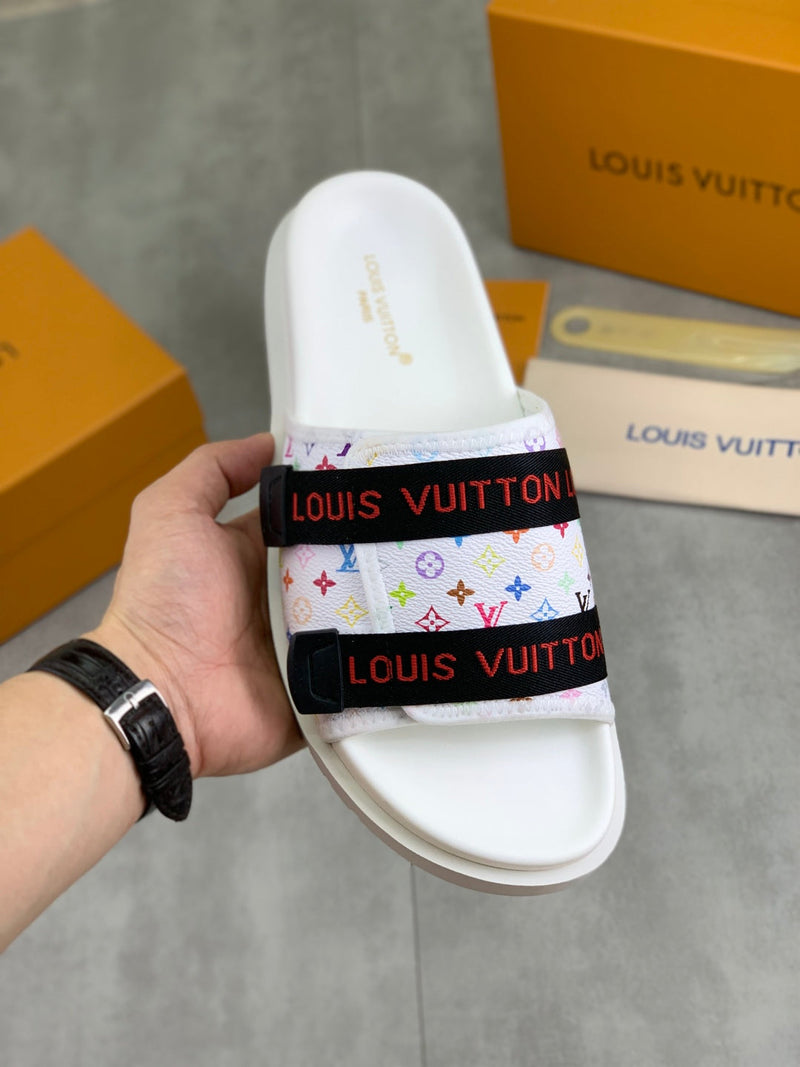 Louis Vuitton - Sandale LV x TM Multicolore Blanc