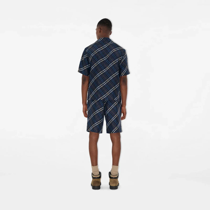 Burberry - Chemise casual en popeline de soie Check