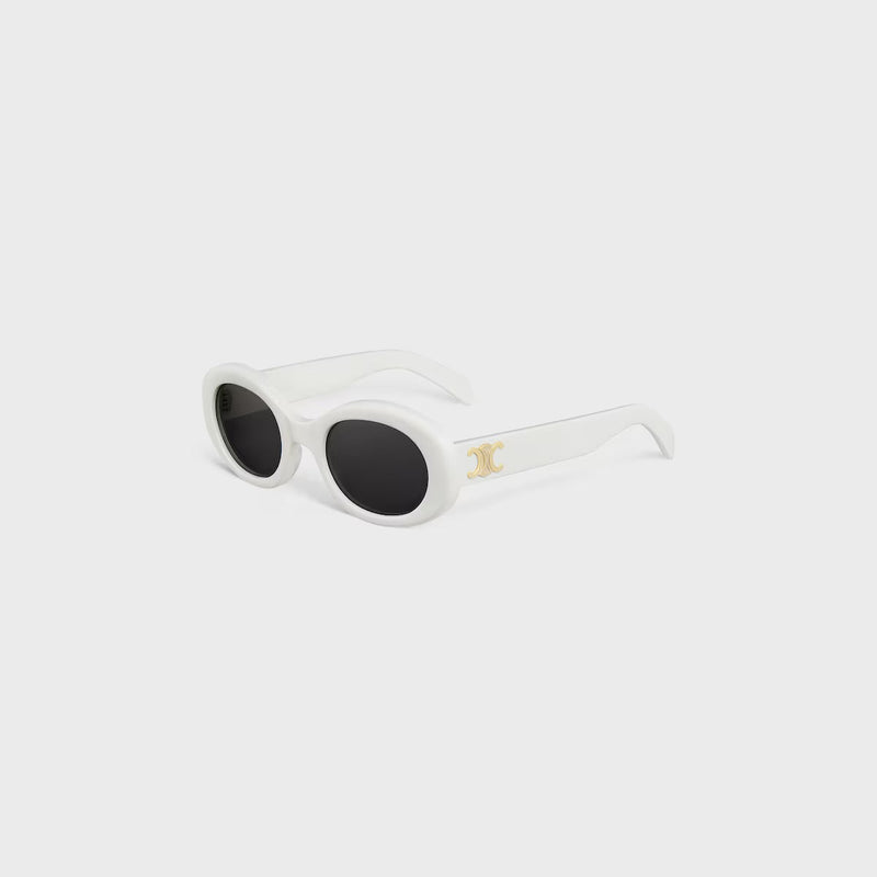 Celine - Lunettes De Soleil Triomphe 01 en Acétate Blanc