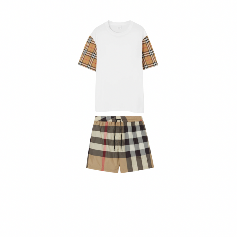 Burberry - Ensemble SHORT + T-SHIRT Blanc
