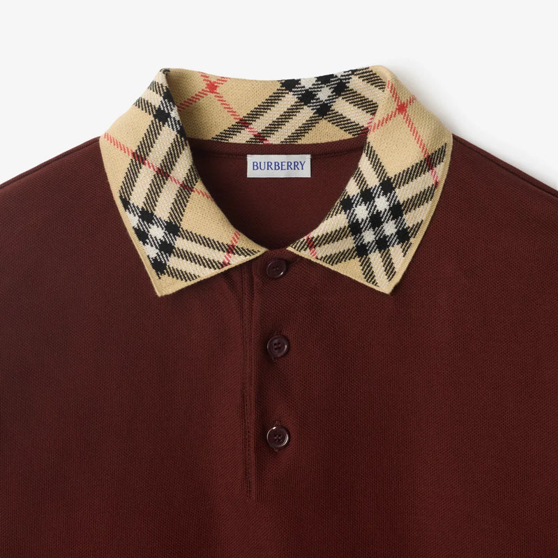 Burberry - Polo à col Check en coton Box
