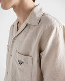 Prada - Chemise à manches courtes en chambray Naturel
