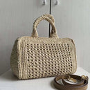 Miumiu - Raffia-effect woven handbag