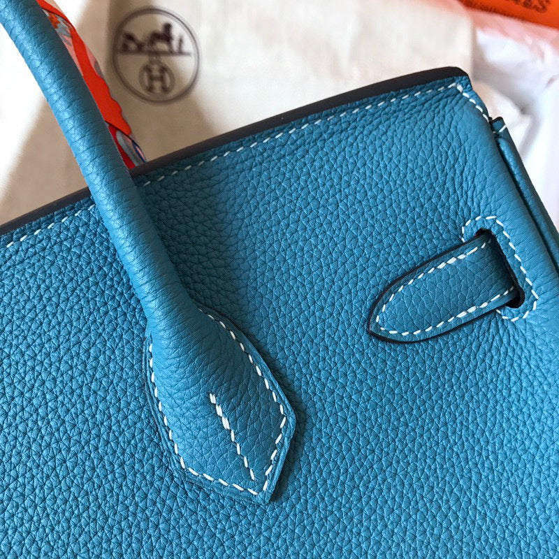 Hermes - Birkin 35 cm Bleu Izmir
