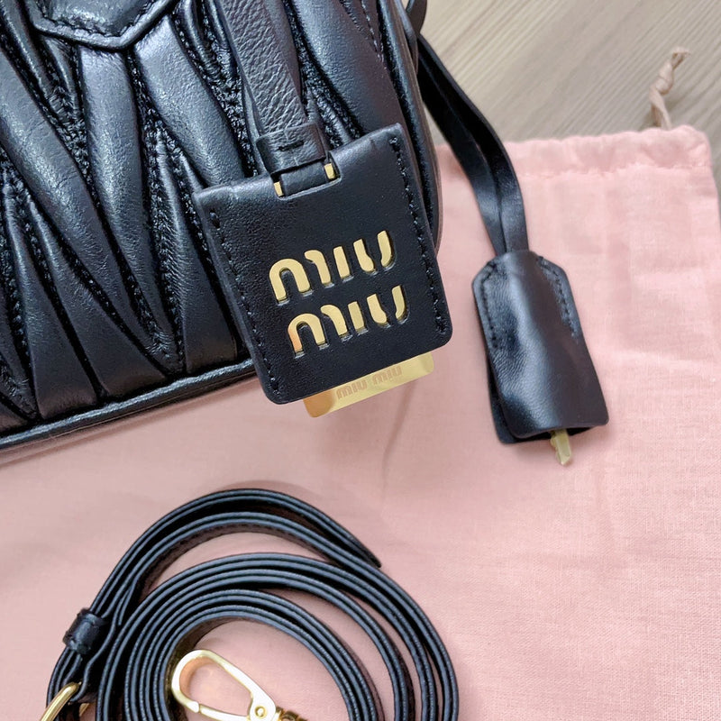 Miumiu - Arcadie matelassé nappa leather bag Noir