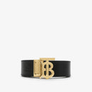 Burberry - Ceinture TB réversible en cuir et Check Beige D’archive/Or