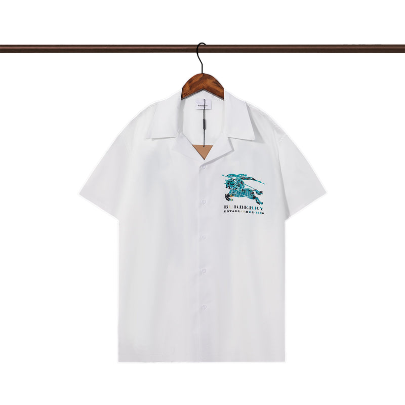 Burberry - Chemise Burberry avec motif graphique et logo - Blanc