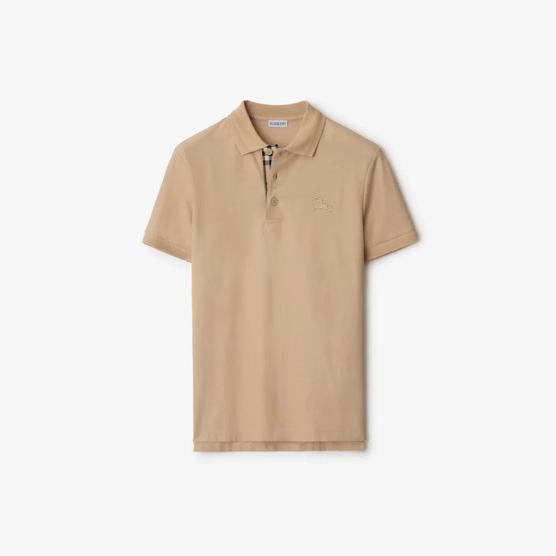 Burberry - Polo en coton Fauve Doux