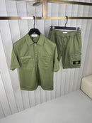 Stone Island - Ensemble Chemise + SHORT Kaki