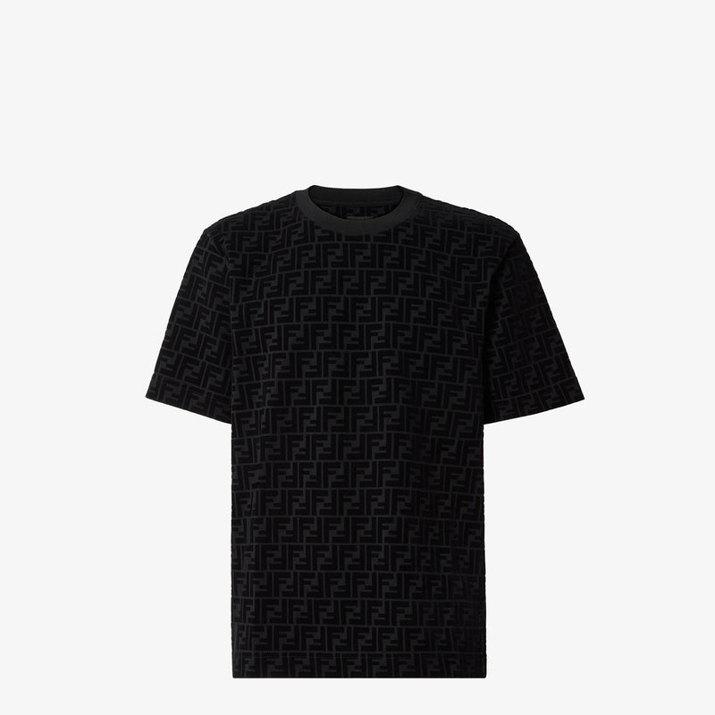 Fendi - T-shirt en piqué FF Noir