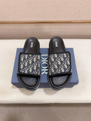 Dior - Sandale en Toile monogramme Dior Bleu/Blanc