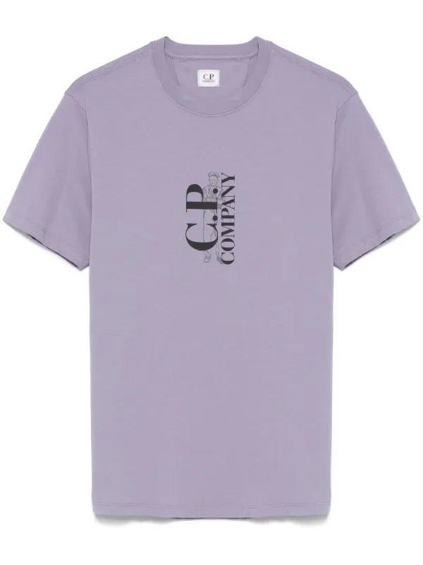 C.P Company - T-shirt à logo imprimé Mauve