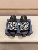 Dior - Sandale en Toile monogramme Dior Blanc/Noir