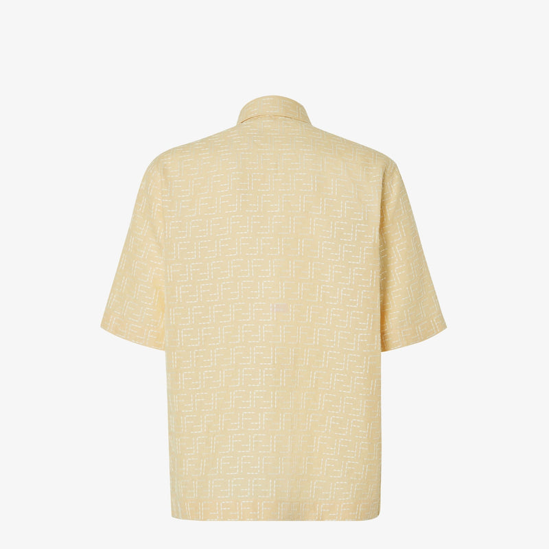 Fendi - Chemise en jacquard FF de lin Jaune