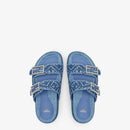 Fendi - Sandales Fendi Feel en denim Bleu
