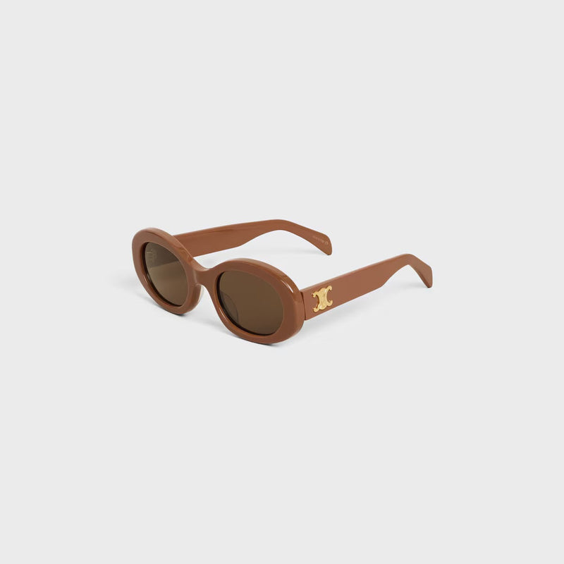 Celine - Lunettes De Soleil Triomphe 01 en Acétate Camel