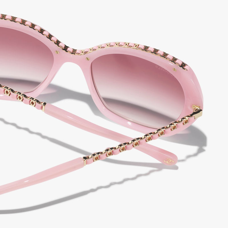 Chanel - Lunettes de soleil Papillon Rose Clair