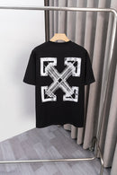 OFF-WHITE - T-shirt avec design graphique en blanc sur le dos - Noir