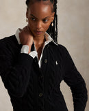Ralph Lauren - Cardigan torsadé en laine et cachemire Polo Black