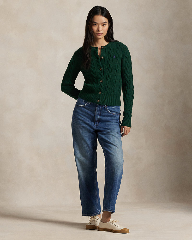 Ralph Lauren - Cardigan torsadé en laine et cachemire Castleton Green