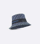 Dior - Bob D-Bobby Dior Oblique à petit bord Denim Bleu