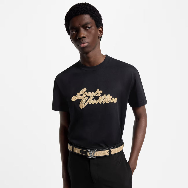 Louis Vuitton - Ceinture LV Dimension Raffia 40 mm réversible