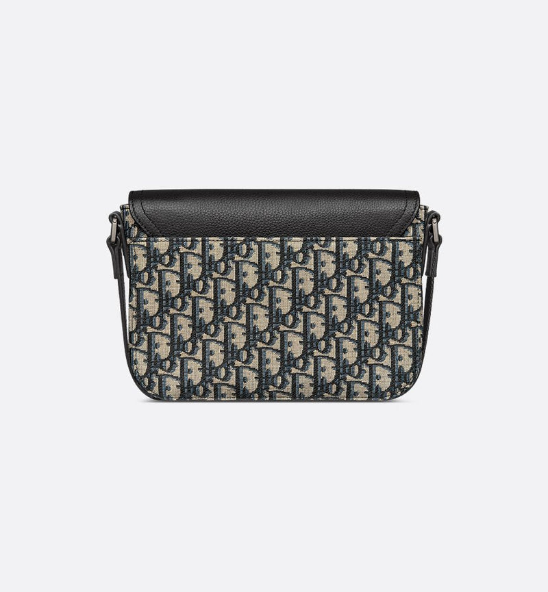 Sac Messenger à rabat Saddle Small Noir et Beige